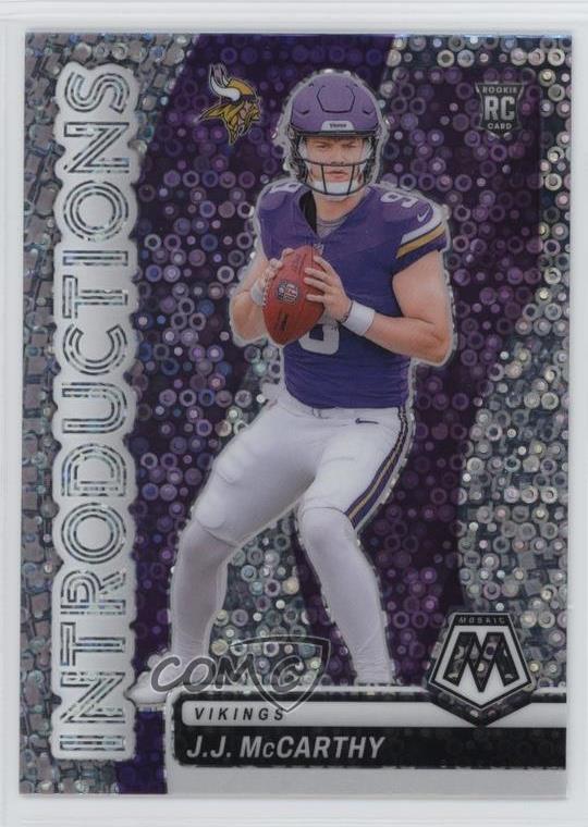 2024 Panini Mosaic Introductions No Huddle Silver Prizm JJ McCarthy #5 06or