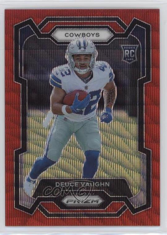 2023 Panini Prizm Rookies Red Wave Prizm /149 Deuce Vaughn #324 Rookie RC