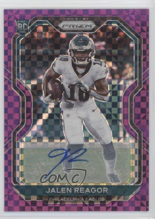 2020 Panini Prizm Purple Power 3/49 Jalen Reagor #342 Rookie Auto RC 2l4