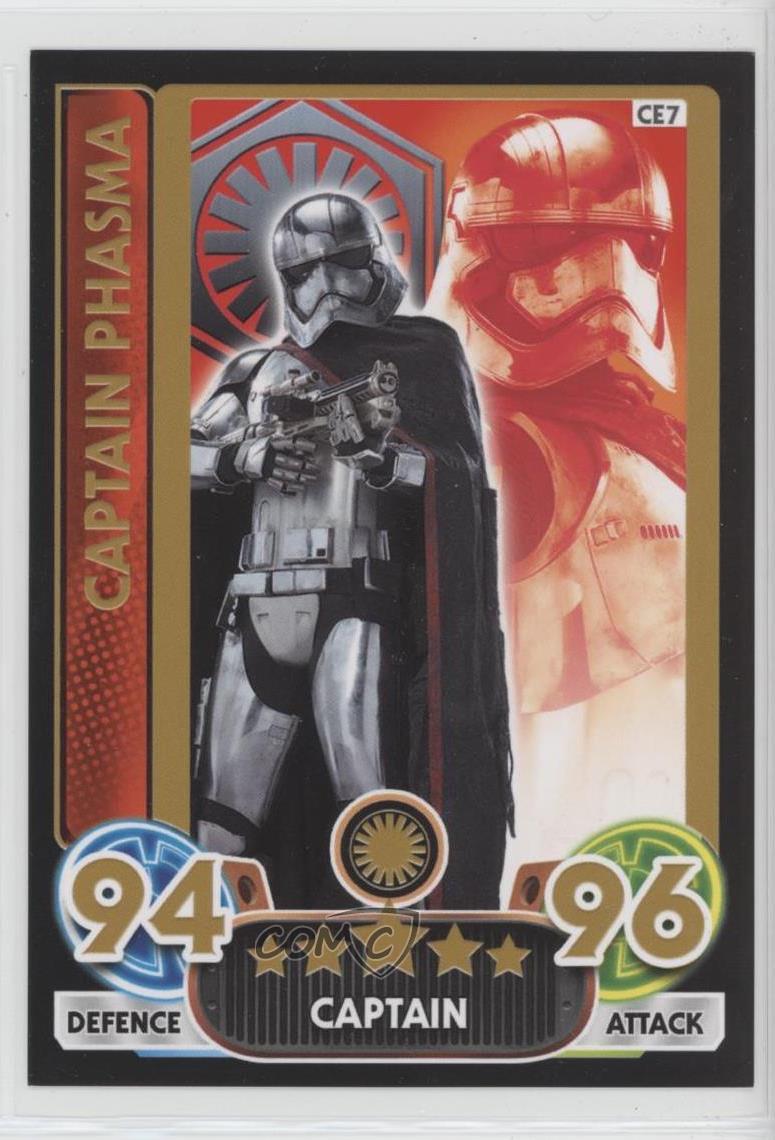 2016 Topps Star Wars Europe Celebration Force Attax Jumbo Captain Phasma #CE7 - Picture 1 of 2