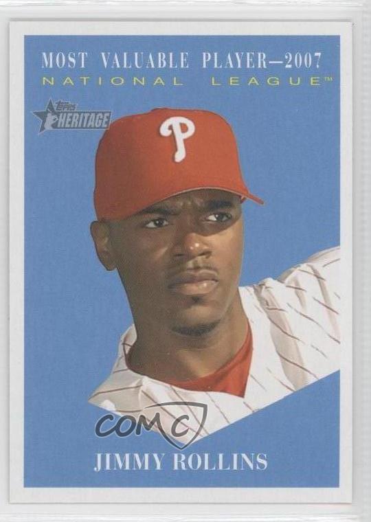 2011 Topps Heritage #72 Jimmy Rollins Chase Utley Philadelphia Phillies Card