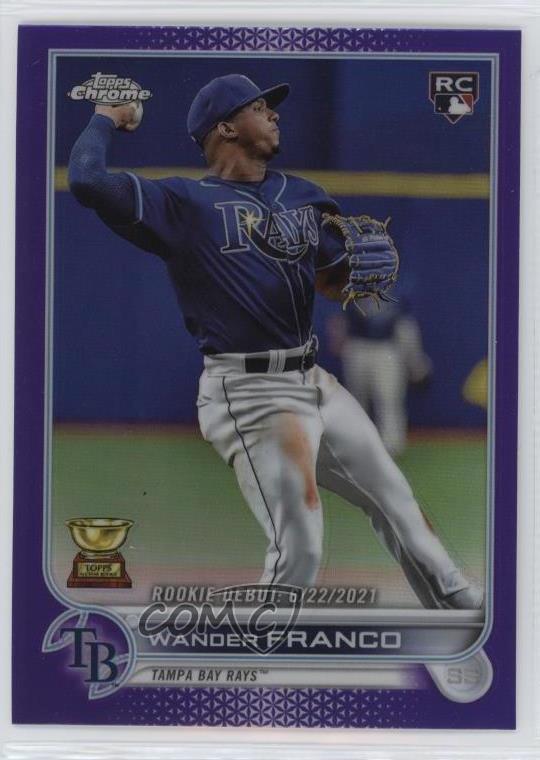 2022 Topps Chrome Update Rookie Debut Purple Refractor Wander Franco 10sm