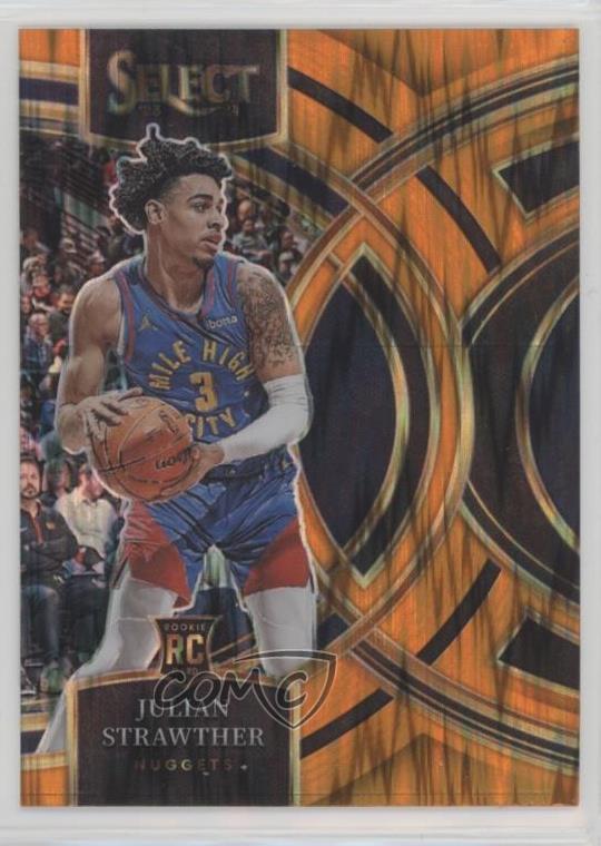 2023 Panini Select Premier Level Orange Flash Prizm Julian Strawther Rookie RC