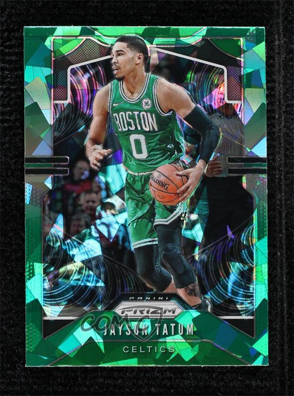 2019-20 Panini Prizm Green Ice Prizm Jayson Tatum #39 0t02