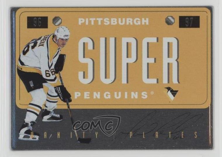 Details About 1996 97 Leaf Preferred Vanity Plates 6 Mario Lemieux Pittsburgh Penguins Card