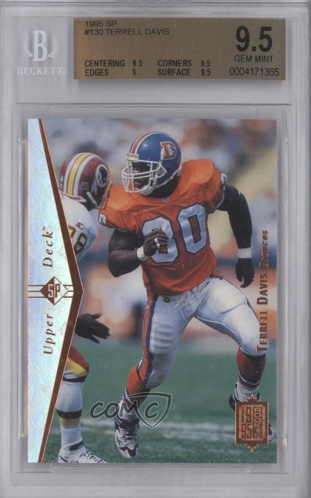 1995 SP #130 Terrell Davis BGS 9.5 Denver Broncos Rookie Football Card ...