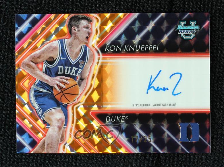 2024-25 Bowman U Best Orange Geometric Refractor 17/25 Kon Knueppel Auto 1n2n