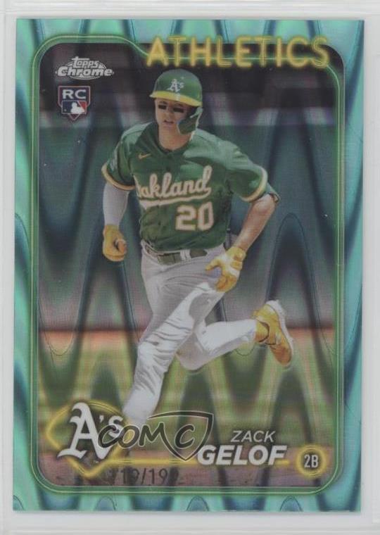 2024 Topps Chrome Aqua RayWave Refractor 119/199 Zack Gelof #282 Rookie RC np4