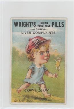 1880s Victorian Era Baseball Ad Cards - [Base] #_WRPI - Wright's Pills [Poor to Fair]