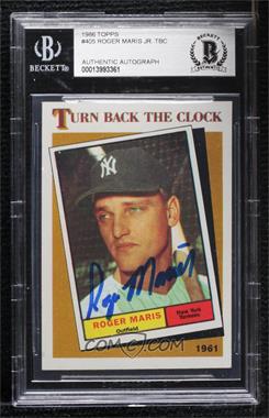 1900-Present Authenticated Autographs - Trading Cards #_RMJR.1 - Roger Maris Jr. (1986 Topps - #405 Roger Maris) [BAS BGS Authentic]