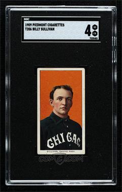 1909-11 T206 - [Base] - Piedmont 150 Back #_BISU - Billy Sullivan [SGC 4 VG/EX]