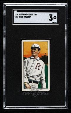 1909-11 T206 - [Base] - Piedmont 350 Back #_BIMA.2 - Billy Maloney [SGC 3 VG]