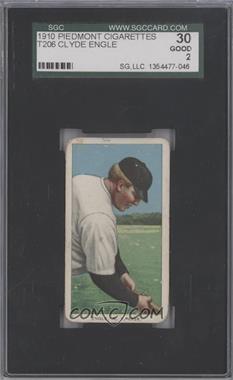 1909-11 T206 - [Base] - Piedmont 350 Back #_CLEN - Clyde Engle [SGC 30 GOOD 2]