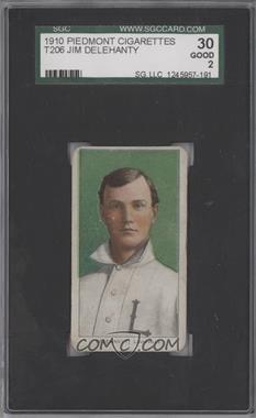 1909-11 T206 - [Base] - Piedmont 350 Back #_FRDE - Frank Delehanty (Delahanty) [SGC 30 GOOD 2]