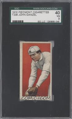 1909-11 T206 - [Base] - Piedmont 350 Back #_JOGA - John Ganzel [SGC 40 VG 3]