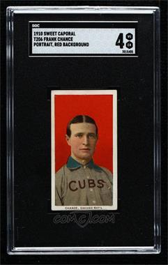 1909-11 T206 - [Base] - Sweet Caporal 350 Factory No. 30 Back #_FRCH.3 - Frank Chance (Portrait, Red Background) [SGC 4 VG/EX]