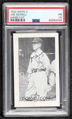 1922 "Autograph on Shoulders" Strip Cards - W575-2 #_JOSE - Joe Sewell [PSA 1.5 FR]