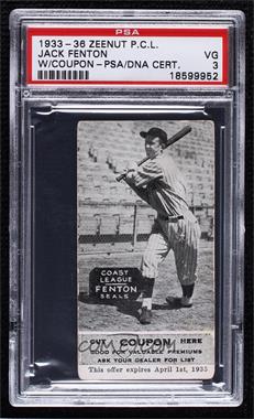 1933-36 Zeenut Pacific Coast League - [Base] #_JAFE - Jack Fenton [PSA 3 VG]