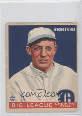 1933 Goudey Big League Chewing Gum - R319 #100 - George Uhle [Good to VG‑EX]