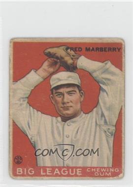 1933 Goudey Big League Chewing Gum - R319 #104 - Fred Marberry [Poor to Fair]