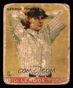 1933 Goudey Big League Chewing Gum - R319 #12 - George Pipgras [POOR]