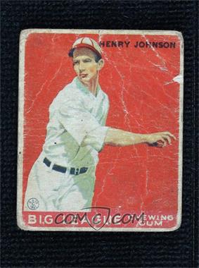 1933 Goudey Big League Chewing Gum - R319 #14 - Henry Johnson [Poor to Fair]