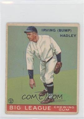 1933 Goudey Big League Chewing Gum - R319 #140 - Bump Hadley [Good to VG‑EX]