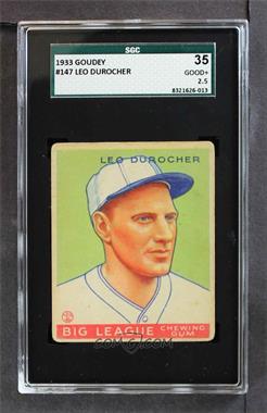 1933 Goudey Big League Chewing Gum - R319 #147 - Leo Durocher [SGC 35 GOOD+ 2.5]