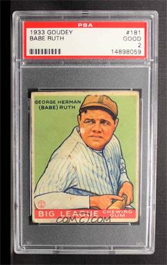 1933 Goudey Big League Chewing Gum - R319 #181 - Babe Ruth [PSA 2 GOOD]