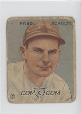 1933 Goudey Big League Chewing Gum - R319 #190 - Fred Schulte [COMC RCR Poor]