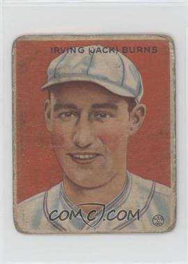 1933 Goudey Big League Chewing Gum - R319 #198 - Irving (Jack) Burns