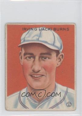 1933 Goudey Big League Chewing Gum - R319 #198 - Irving (Jack) Burns [Good to VG‑EX]