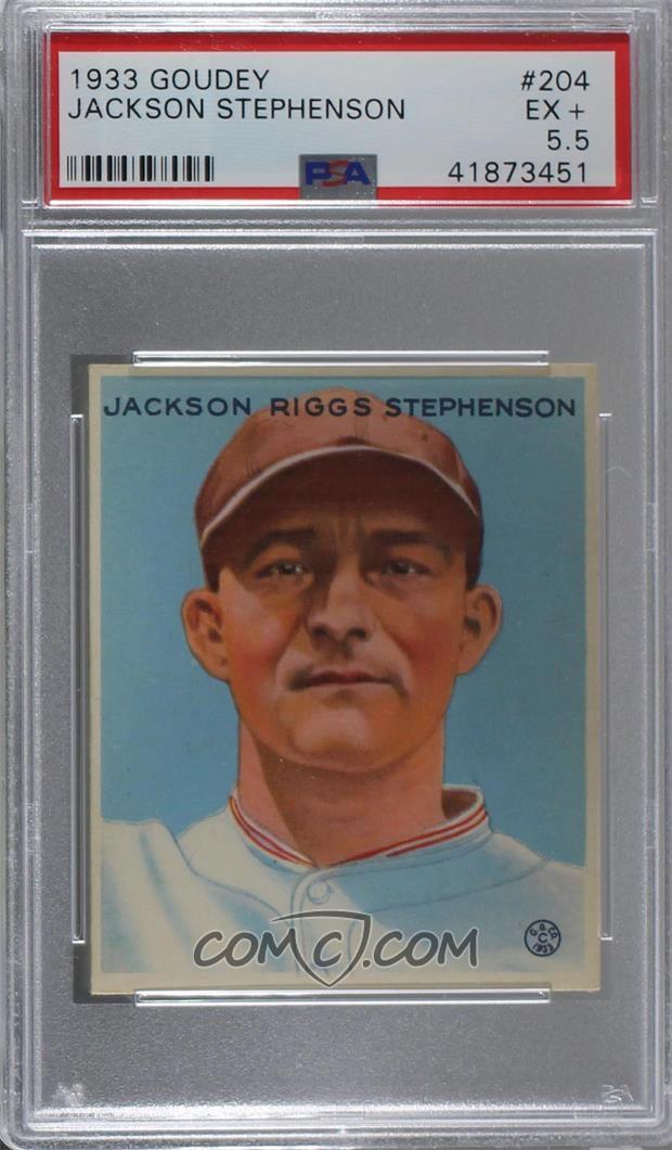 1933 Goudey Big League Chewing Gum - R319 #204 - Jackson Riggs ...