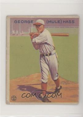 1933 Goudey Big League Chewing Gum - R319 #219 - George (Mule) Hass [Good to VG‑EX]