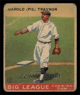 1933 Goudey Big League Chewing Gum - R319 #22 - Pie Traynor [GOOD]