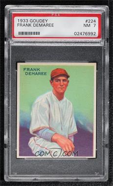 1933 Goudey Big League Chewing Gum - R319 #224 - Frank Demaree [PSA 7 NM]