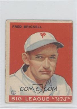 1933 Goudey Big League Chewing Gum - R319 #38 - Fred Brickell [Good to VG‑EX]