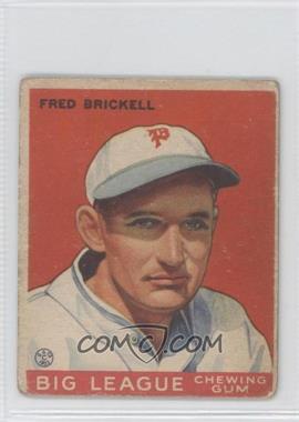 1933 Goudey Big League Chewing Gum - R319 #38 - Fred Brickell [Good to VG‑EX]