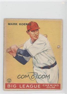 1933 Goudey Big League Chewing Gum - R319 #39 - Mark Koenig [Good to VG‑EX]