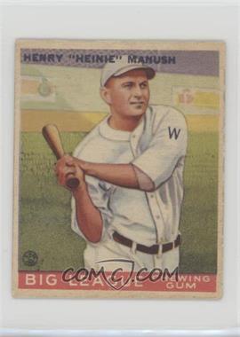 1933 Goudey Big League Chewing Gum - R319 #47 - Heinie Manush