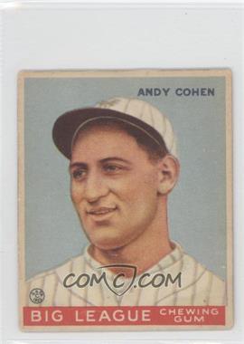 1933 Goudey Big League Chewing Gum - R319 #52 - Andy Cohen