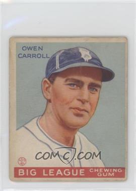 1933 Goudey Big League Chewing Gum - R319 #72 - Owen Carroll