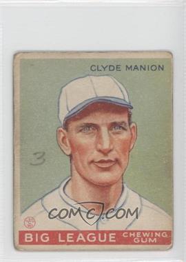 1933 Goudey Big League Chewing Gum - R319 #80 - Clyde Manion [Good to VG‑EX]