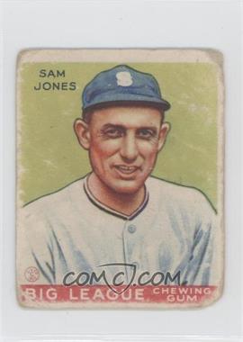 1933 Goudey Big League Chewing Gum - R319 #81 - Sam Jones [Poor to Fair]
