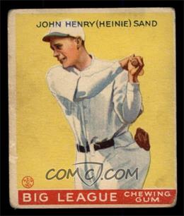 1933 Goudey Big League Chewing Gum - R319 #85 - Heinie Sand [GOOD]