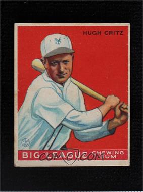 1933 World Wide Gum Big League Chewing Gum - V353 #3 - Hugh Critz [Good to VG‑EX]