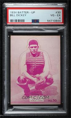 1934-36 National Chicle Batter-Up - R318 #30 - Bill Dickey [PSA 4 VG‑EX]