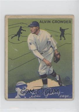1934 Goudey Big League Chewing Gum - R320 #15 - Alvin Crowder [Poor to Fair]