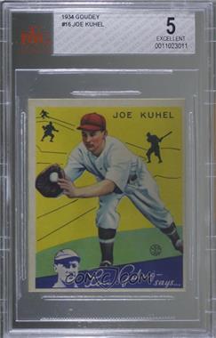 1934 Goudey Big League Chewing Gum - R320 #16 - Joe Kuhel [BVG 5 EXCELLENT]