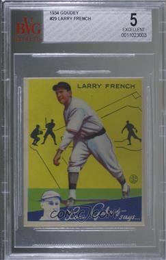 1934 Goudey Big League Chewing Gum - R320 #29 - Larry French [BVG 5 EXCELLENT]